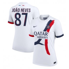 Dámské fotbalový oblečení Paris Saint-Germain Joao Neves #87 Venkovní košile 2024-25 Krátkým Rukávem